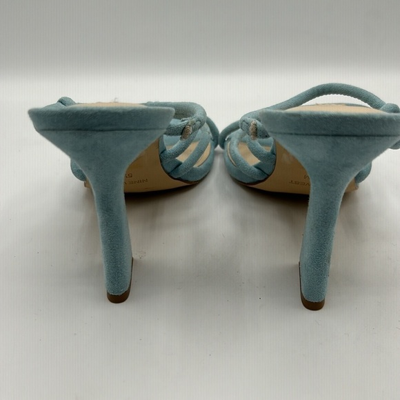 Nine West Light Blue Suede Strappy Slip On Heels Size 5.5 New with tags! - Picture 4 of 9